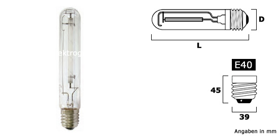 Natriumdampf-Hochdrucklampen SHP-TS GROLUX